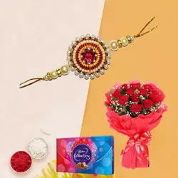 Celebrating with roses and Cadbury...