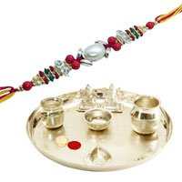 Amazing Silver Plated Pooja Thali on Raksha Bandha...