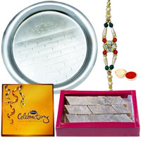 Puja Thali with Celebration Pack and Rakhi...