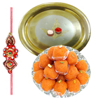 Special Rakhi with Assorted Sweets for Best Brothe...