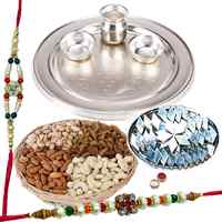 An amazing Silver plated Thali, <font color=#FF000...