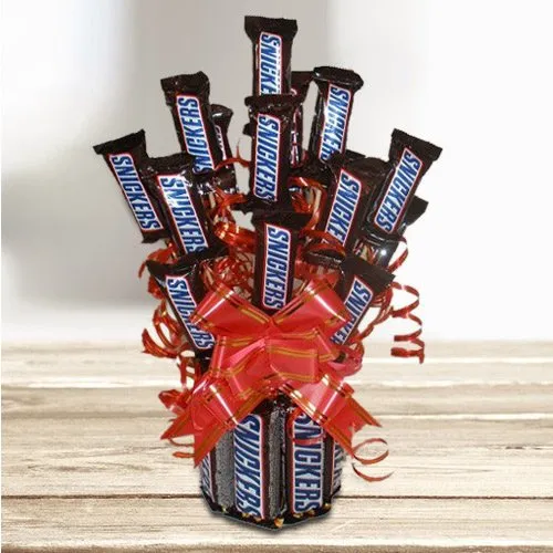 Online Bouquet of Snickers Chocolate
