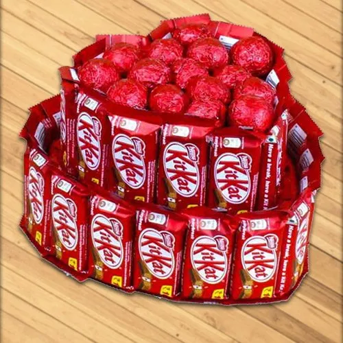 Deliver Heart Shaped Arrangement of Chocolates