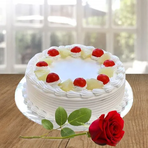 Order Red Rose N Vanilla Cake