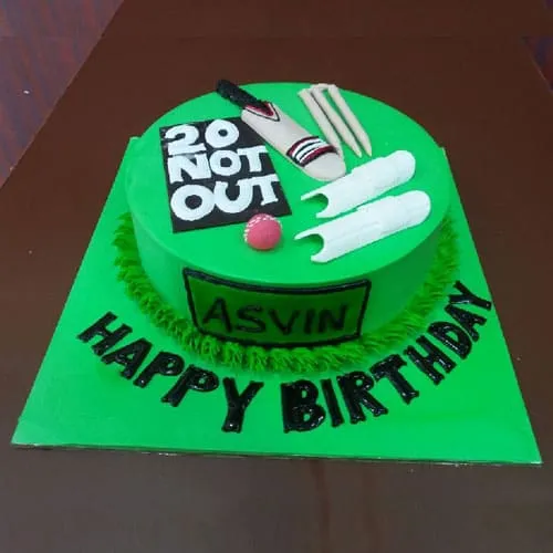 Online Not Out Batsman Cake