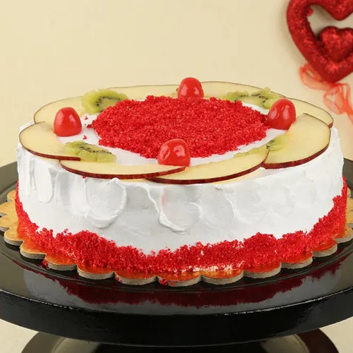 Send Delicious Red Velvet Fruits Cake