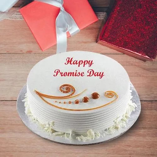 Divine Treat of Tasty Vanilla Cake for Promise Day