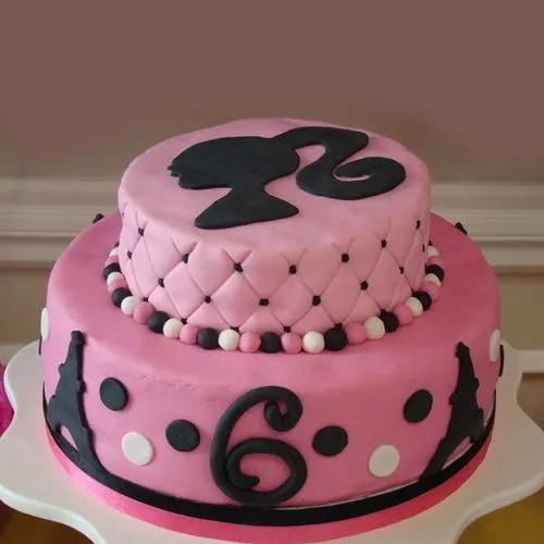 3 tier Barbie doll cake / beautiful girl cake / pink cake designs  #chefkumail - YouTube