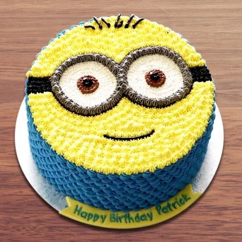 Indulgent Birthday Special Egg-less Minion Cake
