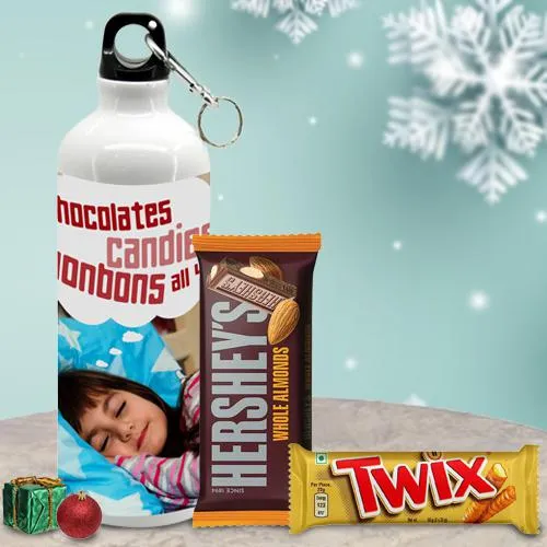 Perfect Personalized Presto Metal Bottle with Chocolates