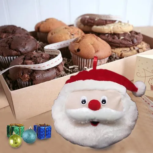 Mind-Blowing Xmas Dessert Combo with Santa Cushion