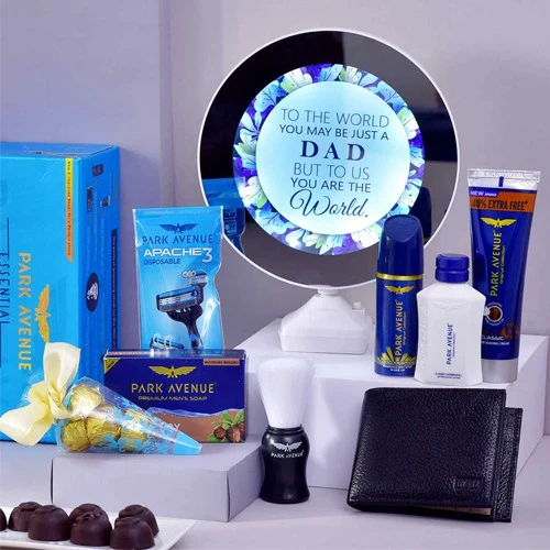 Stunning Dad Magic Mirror Frame N Grooming Kits Set