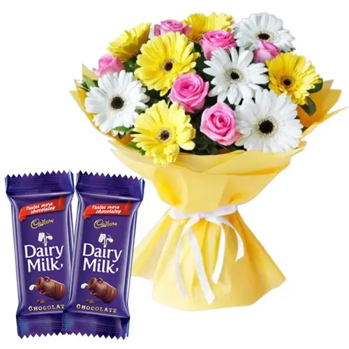 Online Cadbury and Mixed Flowers Bouquet
