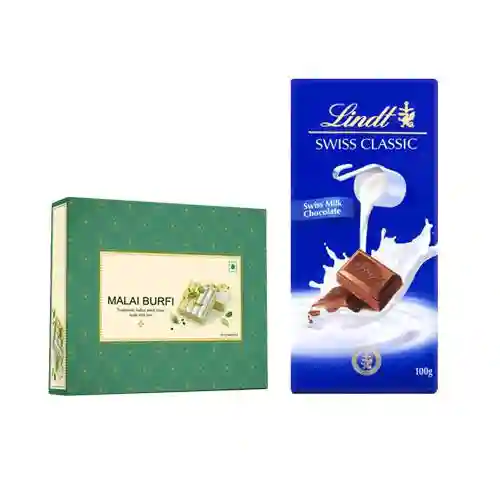 Magical Malai Barfi with Lindt Excellence Chocolate Bar