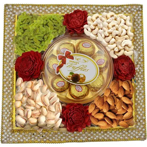 Fancy Pearl Dcor Dry Fruits Tray