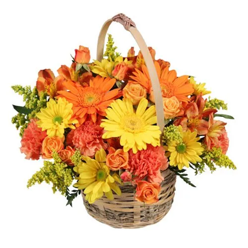 Online Deliver Basket of Mixed Flowers