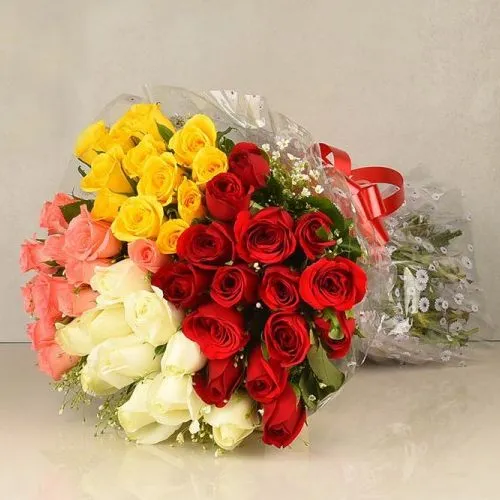 Buy Mixed Roses Bouquet Online