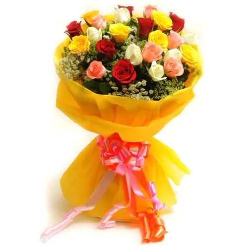Buy Mixed Roses Bouquet Online