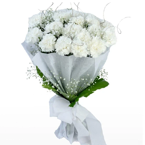 Book Bouquet of White Carnations Online