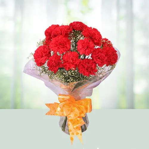 Gift Online Bouquet of Red Carnations