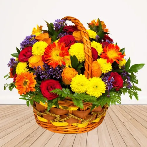 Online Seasonal Flowers Basket