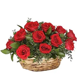 Online Red Roses Basket Arrangement