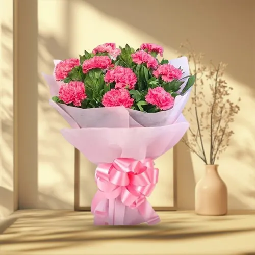 Deliver Online Pink Carnations Bouquet