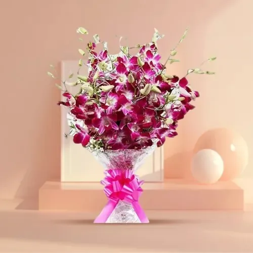 Online Deliver Orchids Stem Bouquet