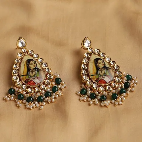 Chic Kundan Statement Earrings