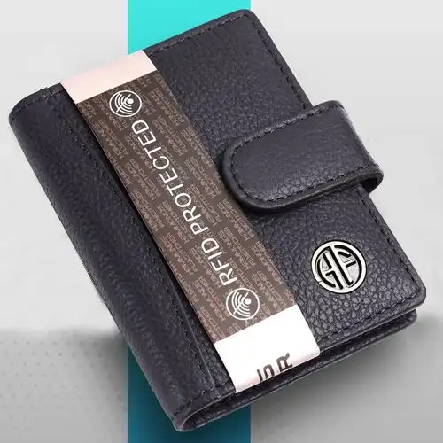 Remarkable Leather RFID Protected Card Holder Wallet