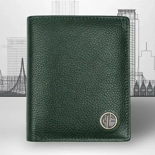 Stylish RFID Protected Bi Fold Leather Mens Wallet