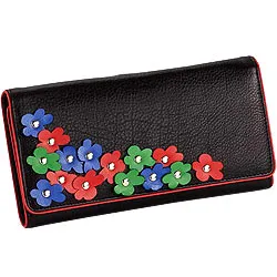 Send Leather Flower Design Wallet from Leather Talks