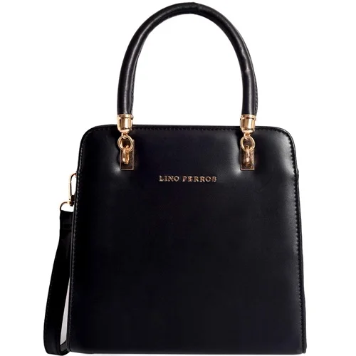 Buy lino perros black faux leather handbag for charming ladies in Delhi,  Free Shipping - DelhiOnlineFlorists