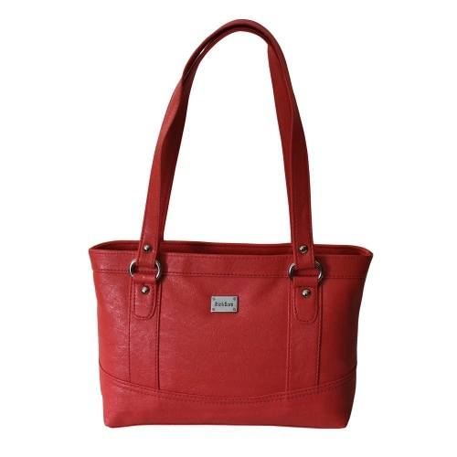 Lino Perros Red Faux Leather Handbag, Red