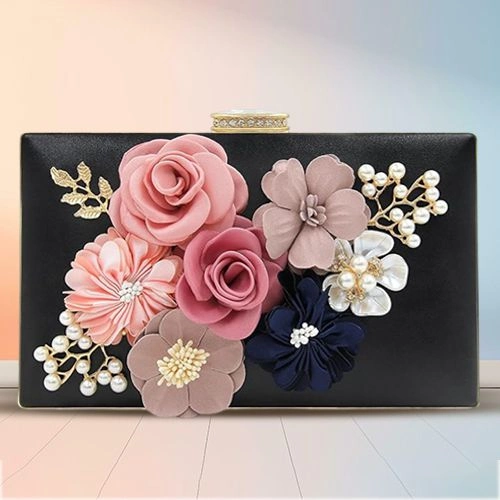 Marvellous Floral Party Clutch for Women