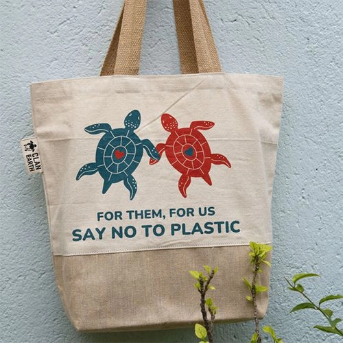 Classic Canvas Jute Tote Bag
