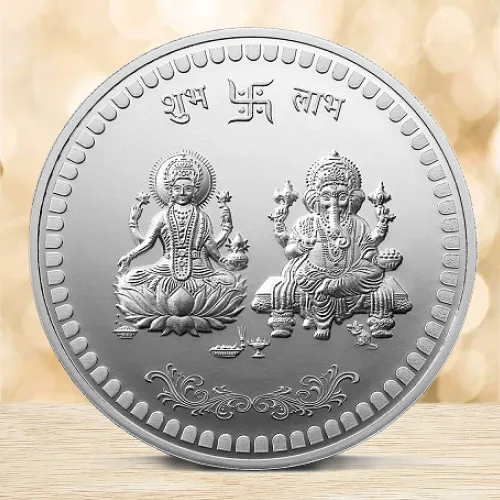 Deliver Lakshmi Ganesh Silver Coin