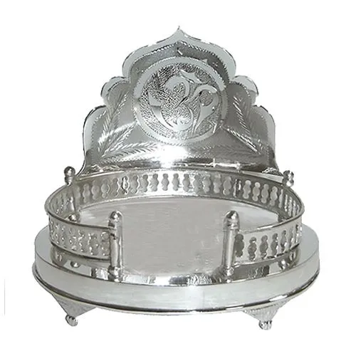 Deliver Silver Plated Mandir Case