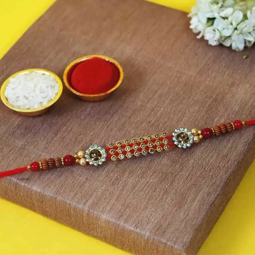 Popular AD Stone Jewelled Rakhi