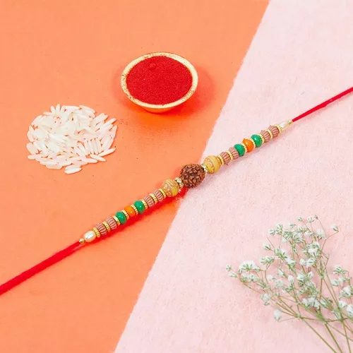 Exquisite Rudraksha Rakhi