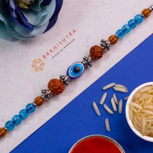 Exclusive Evil Eye Rudraksh Rakhi