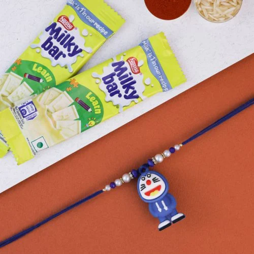 Charming Doremon Rakhi & Milkybar Surprise