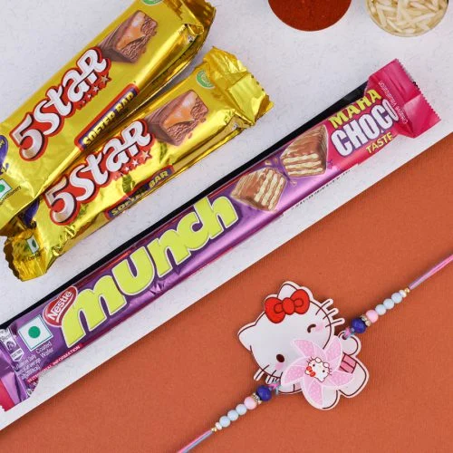 Delightful Rakhi & Chocolate Combo