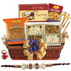 Yummy Rakhi Sweet and Salty Basket Yummy Rakhi Sweet and Salty Basket