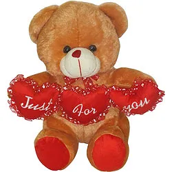 Order Teddy Bear with Tri Heart