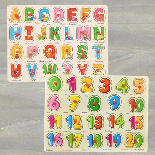 Wonderful Set of 2 Wooden Learning Board for Kids