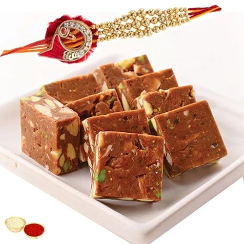 Rakhi with Anjeer Barfi