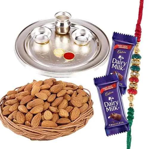 Illuminating Rakhi Thali Gift Set