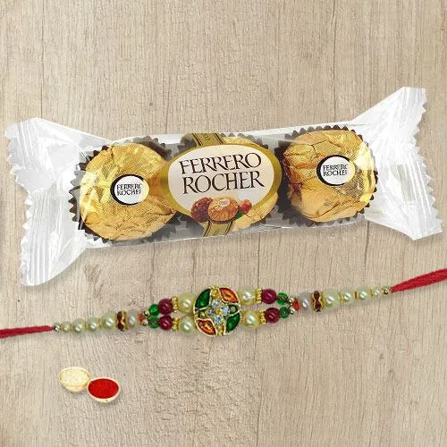 Marvelous Fancy Rakhi with Ferreo Rocher