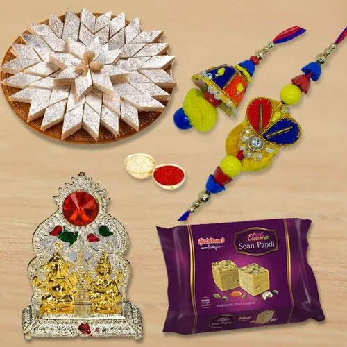 Fabulous Bhaiya Bhabhi Set Rakhi with Assortments Combo